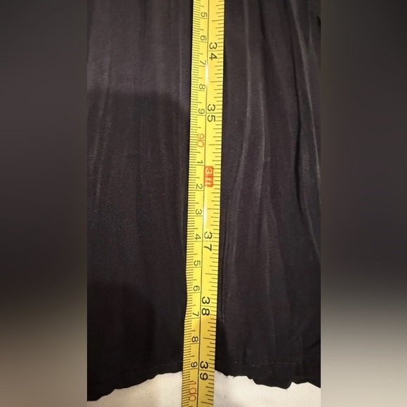 Designs By Julie Black Crushed Crinkle Flared Super Maxi Pull On Skirt Women M - Picture 12 of 12